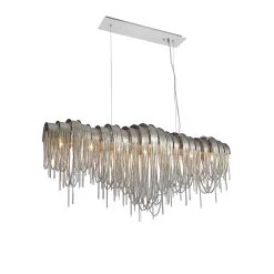 Shirley 51 Inch 10 Light Linear Suspension Light By CWI Lighting