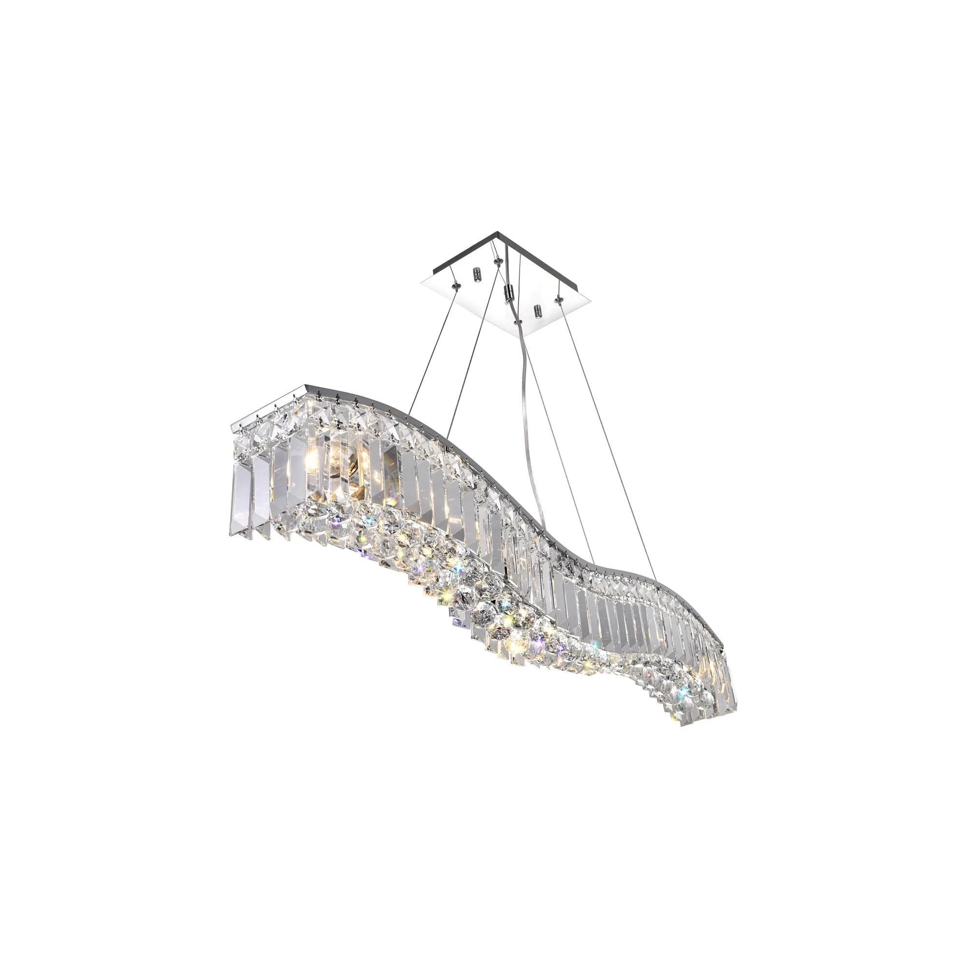 Glamorous 30 Inch 5 Light Linear Suspension Light By CWI Lighting - Image 4