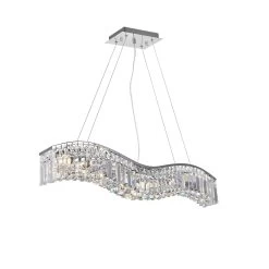Glamorous 30 Inch 5 Light Linear Suspension Light By CWI Lighting