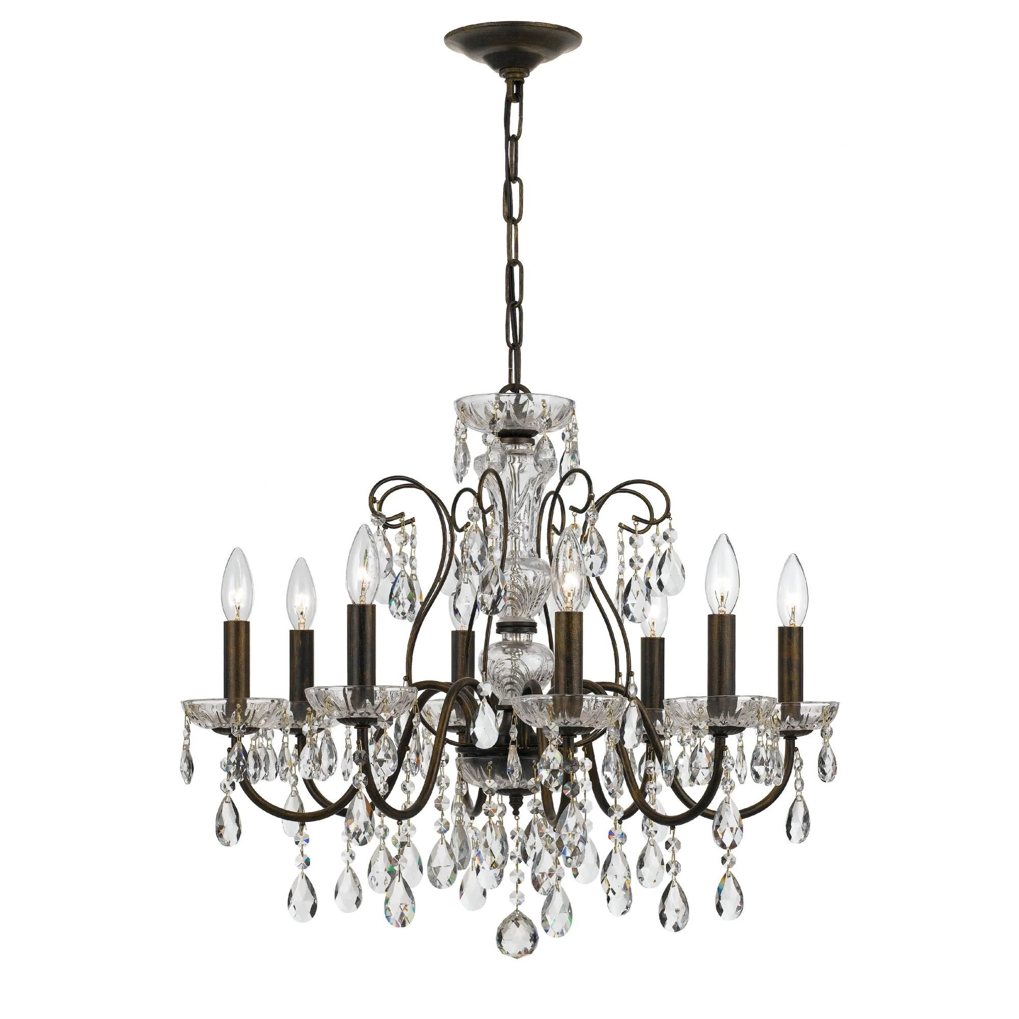 Butler 25 Inch 8 Light Chandelier By Crystorama - Image 13