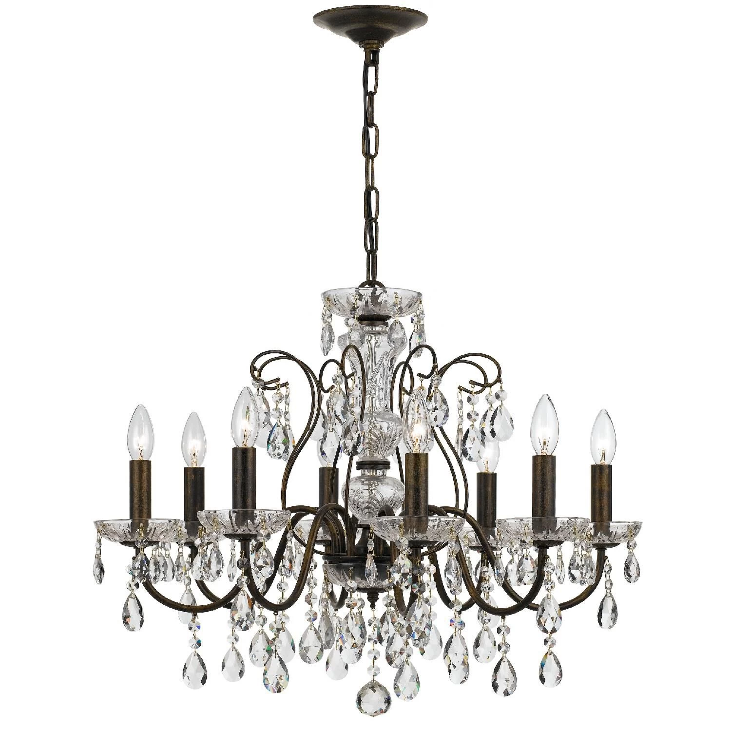 Butler 25 Inch 8 Light Chandelier By Crystorama - Image 14