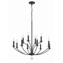 Mila 32 Inch 12 Light Chandelier By Crystorama