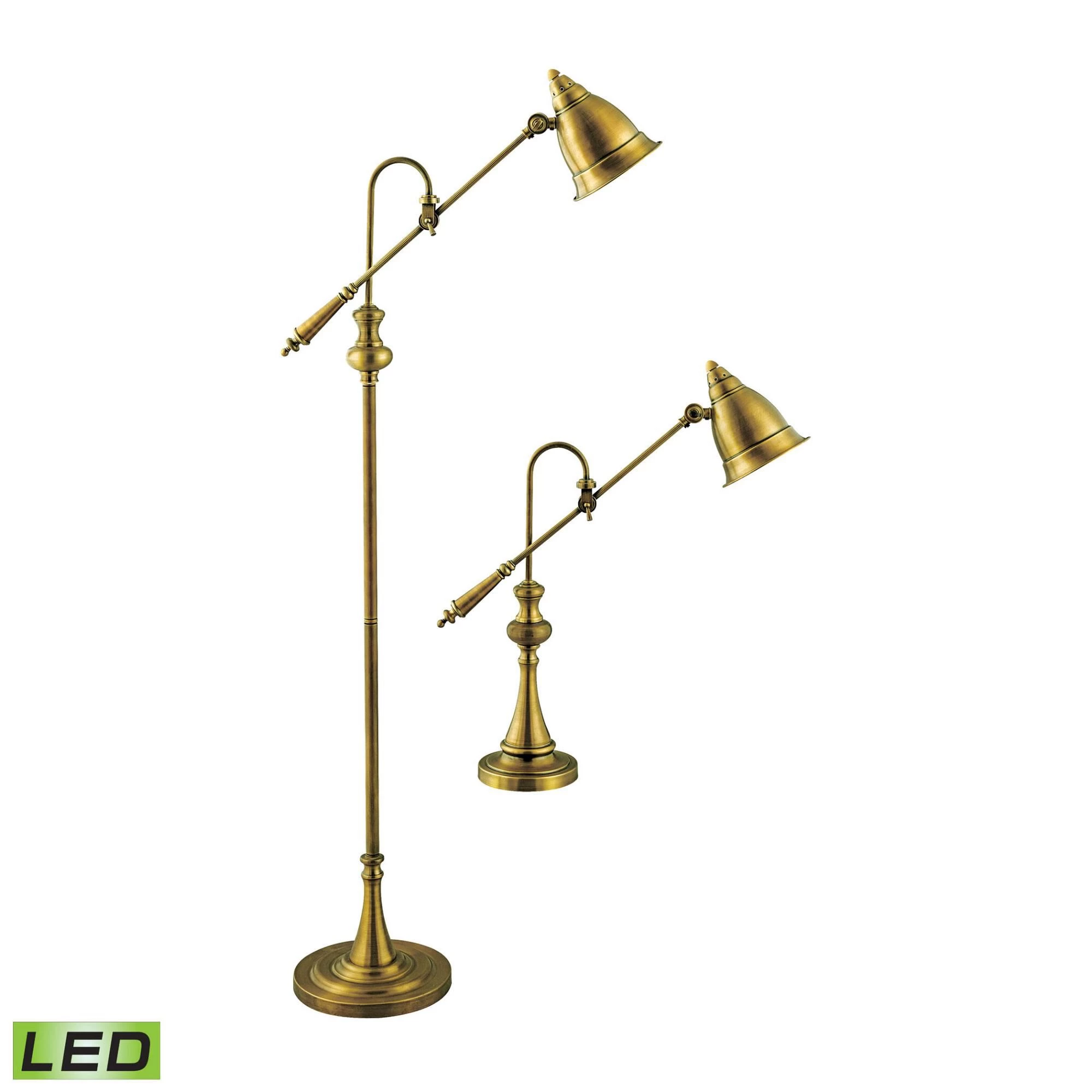 Watson Floor And Table Lamp - Set Of 2 Brass By ELK Home