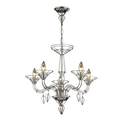 Exo 26 Inch 5 Light Chandelier By ELK Lighting