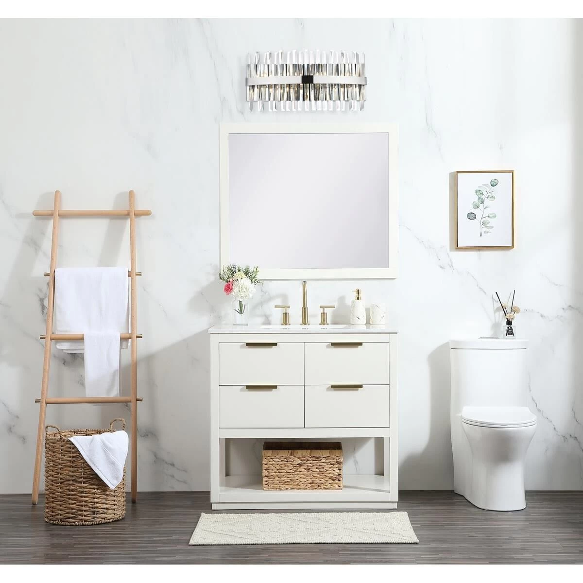 Serephina 24 Inch 8 Light Bath Vanity Light By Elegant Lighting - Image 3