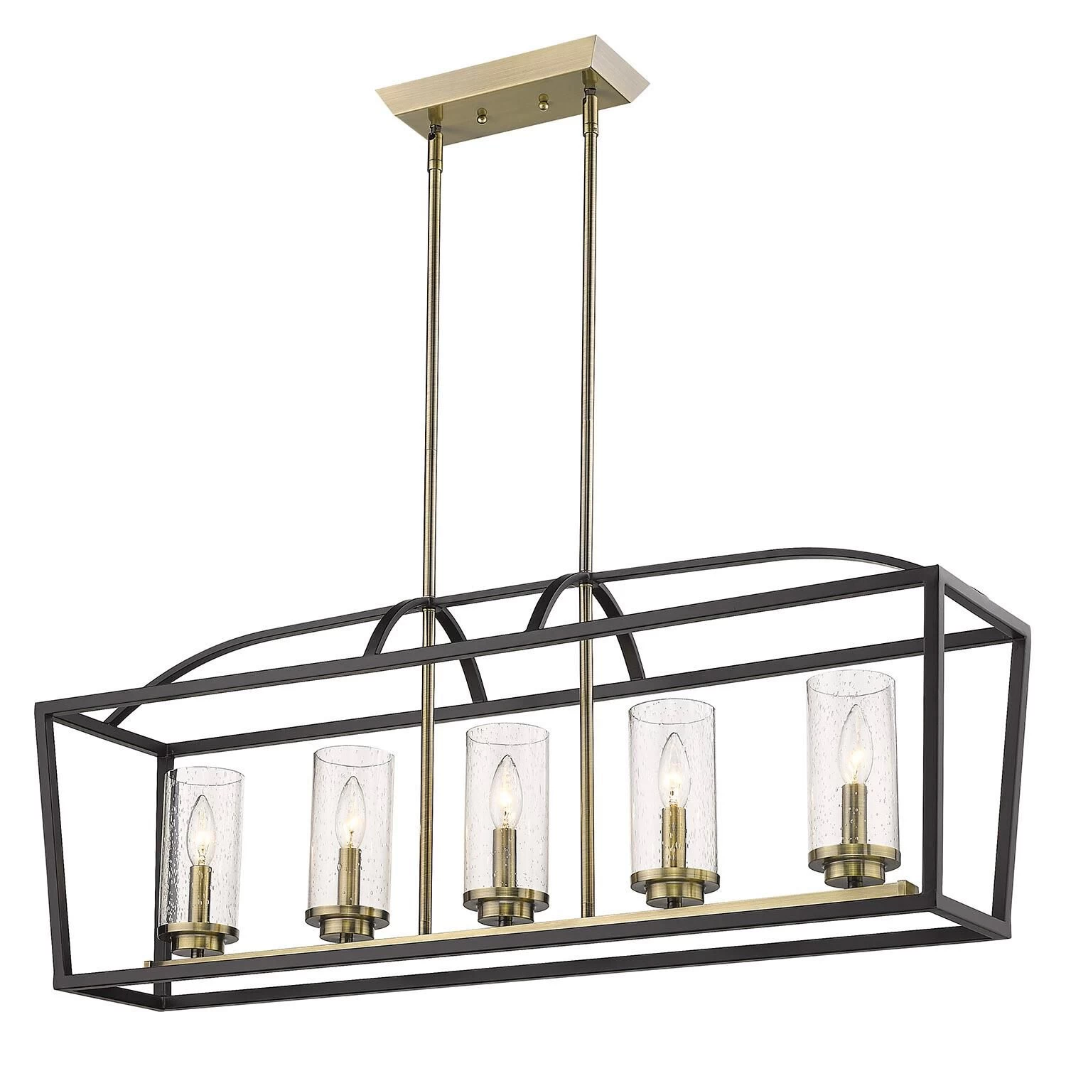 Mercer 38 Inch 5 Light Linear Suspension Light By Golden Lighting