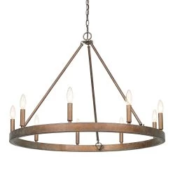 Carraway 32 Inch 9 Light Chandelier By Golden Lighting