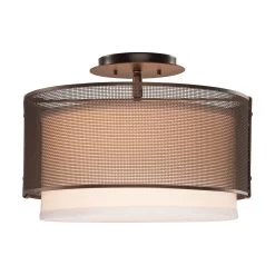 Uptown Mesh 14 Inch 2 Light Semi Flush Mount By Hammerton Studio