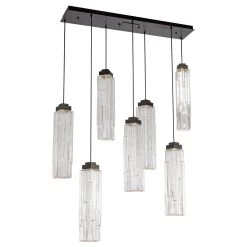 Ledgestone 10 Inch 7 Light LED Linear Suspension Light By Hammerton Studio