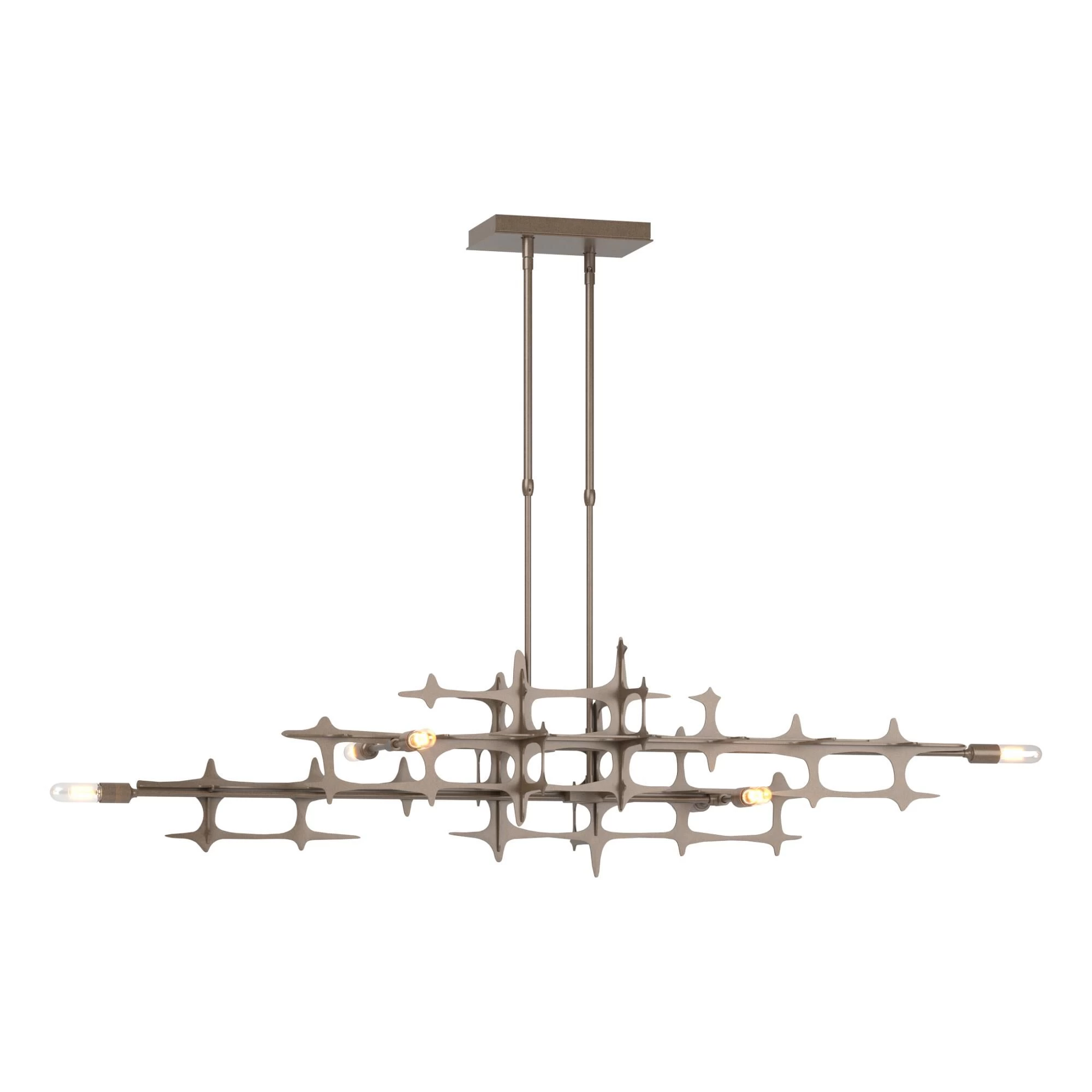 Grid 53 Inch 6 Light Linear Suspension Light By Hubbardton Forge