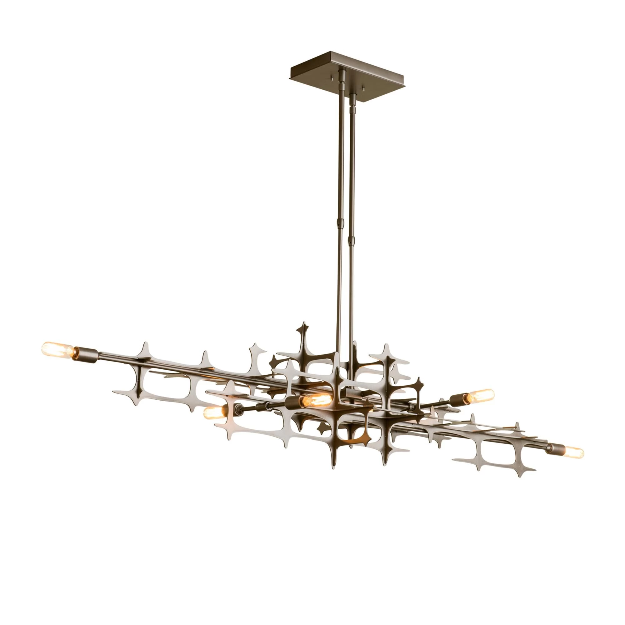 Grid 53 Inch 6 Light Linear Suspension Light By Hubbardton Forge - Image 3