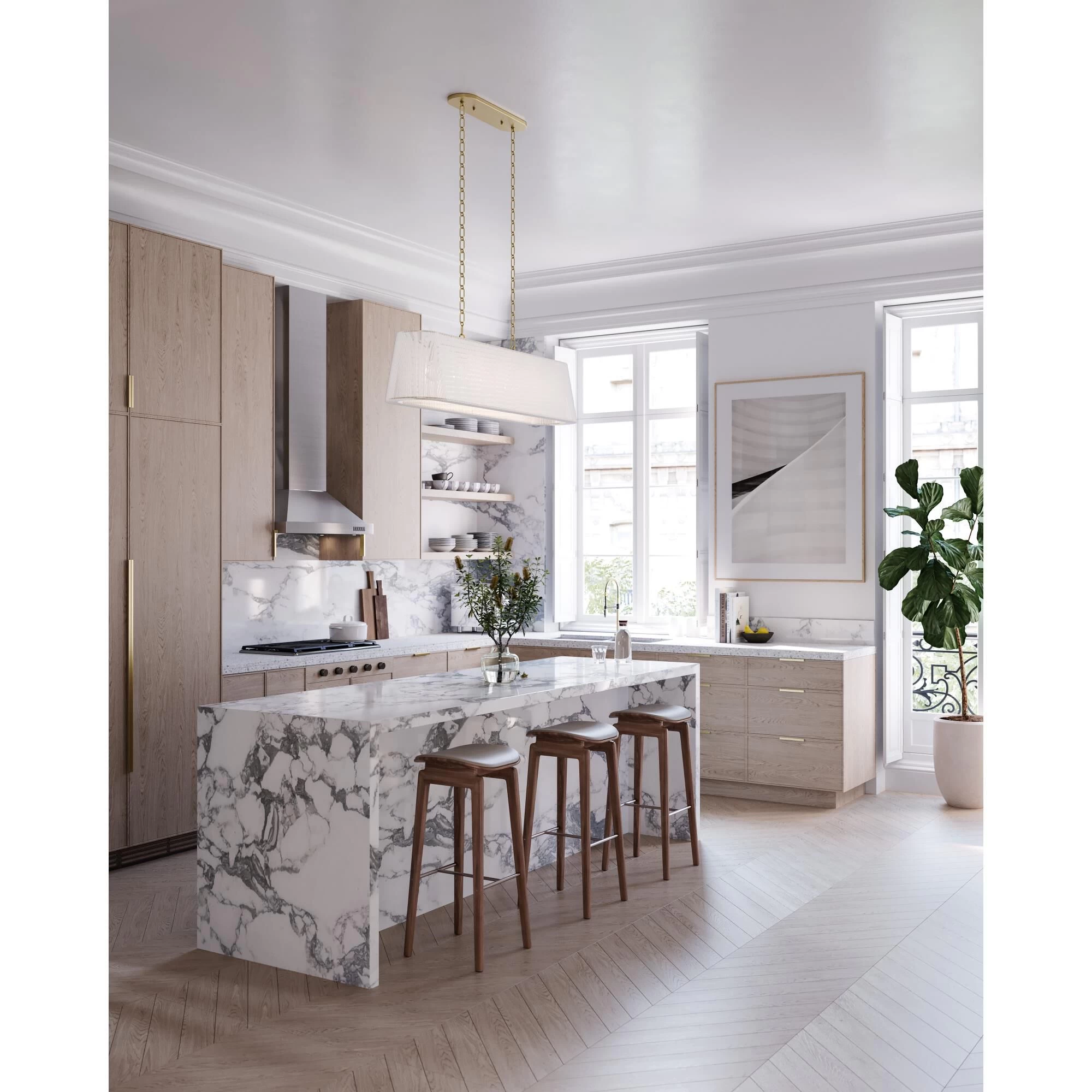 Verona Beach 50 Inch 5 Light Linear Suspension Light By Hudson Valley Lighting - Image 5