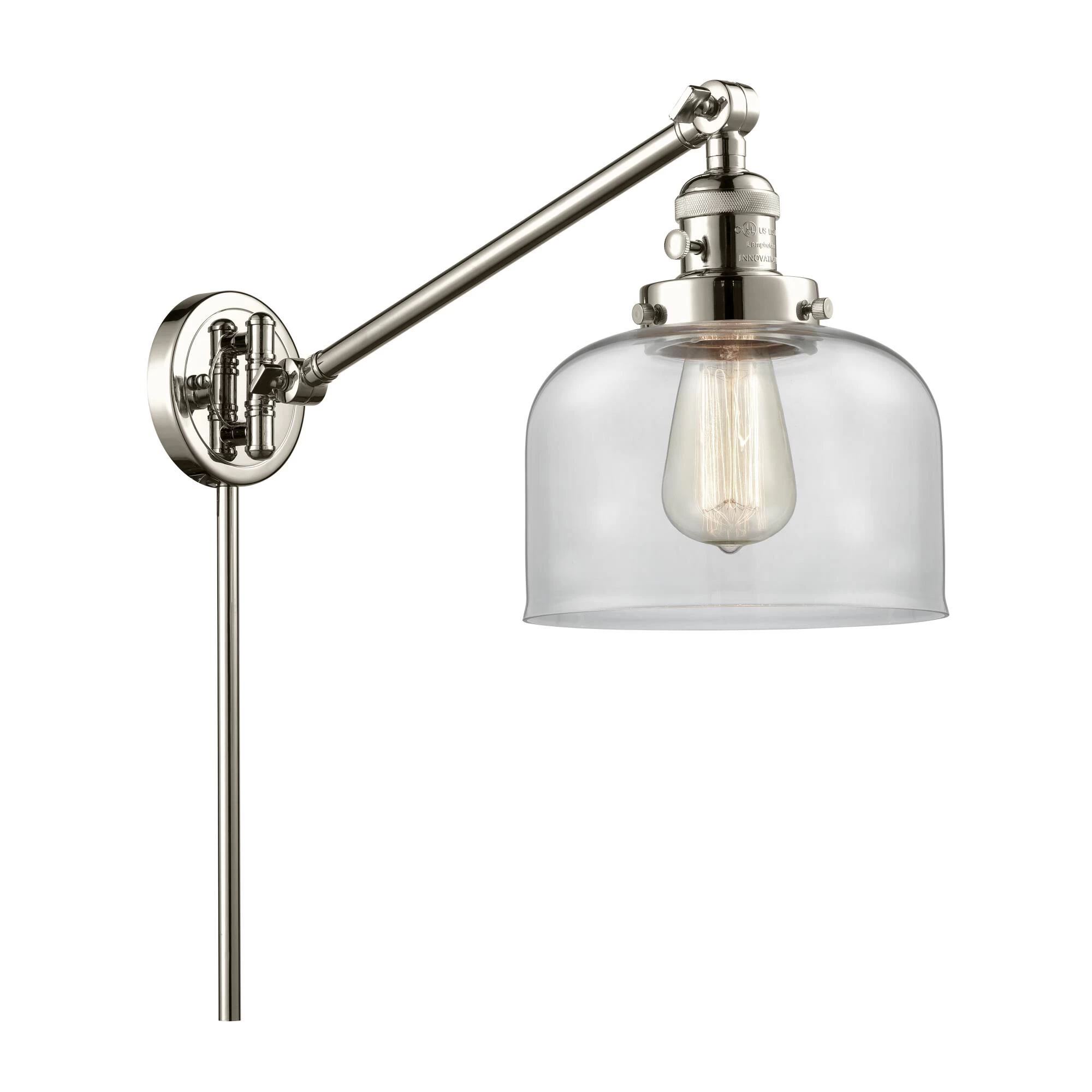 Bruno Marashlian Large Bell Wall Swing Lamp By Innovations Lighting - Image 7