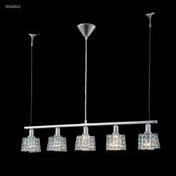 Fashionable Broadway Collection 36 Inch 5 Light Linear Suspension Light By James R. Moder
