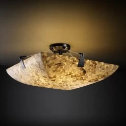 Alabaster Rocks Alabaster 51 Inch 8 Light Semi Flush Mount By Justice Design Group