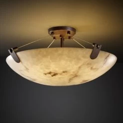 Lumenaria 21 Inch 3 Light Semi Flush Mount By Justice Design Group