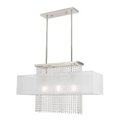 Bella Vista 30 Inch 3 Light Linear Suspension Light By Livex Lighting
