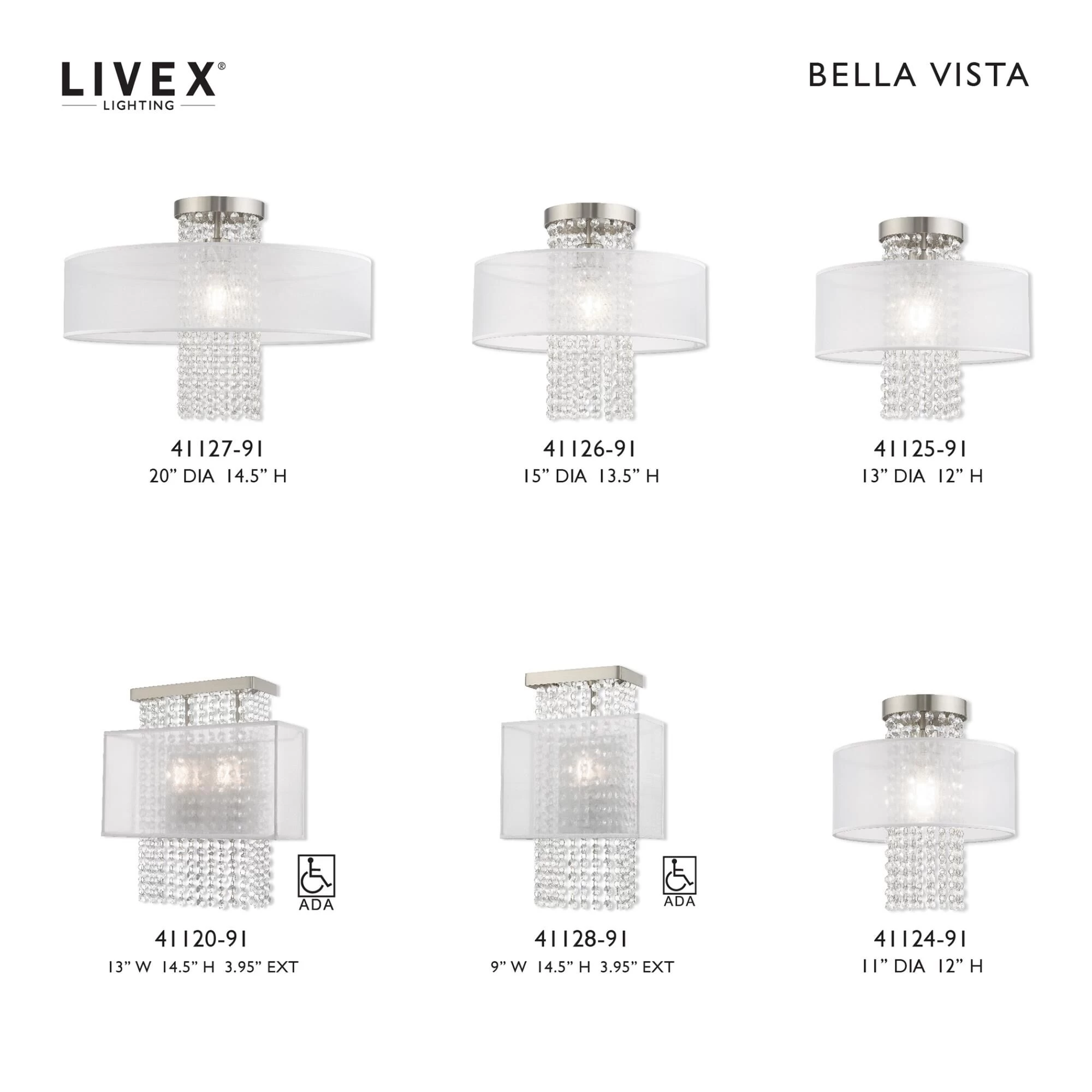 Bella Vista 30 Inch 3 Light Linear Suspension Light By Livex Lighting - Image 7