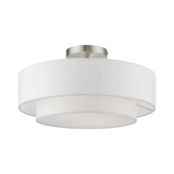 Meridian 15 Inch 2 Light Semi Flush Mount By Livex Lighting