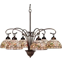 Turning Leaf 31 Inch 6 Light Chandelier By Meyda Lighting