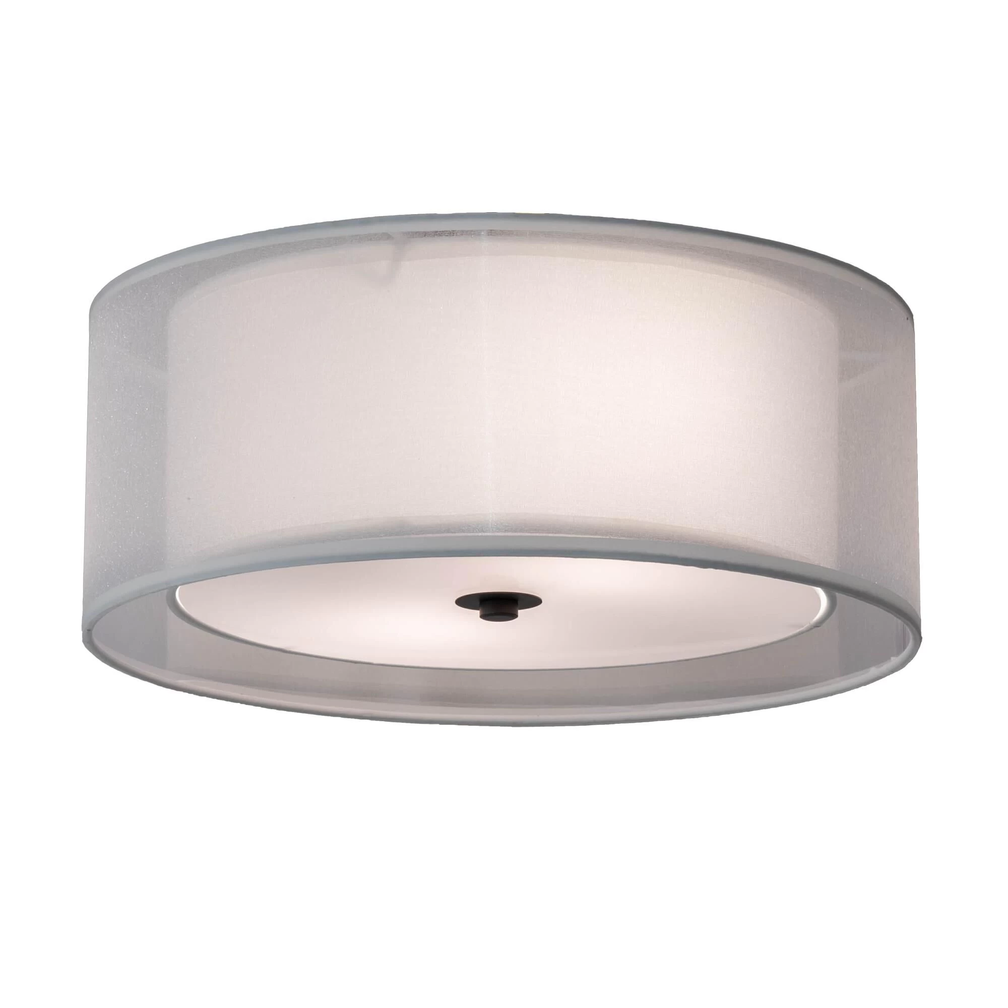 Cilindro 15 Inch 3 Light Semi Flush Mount By Meyda Lighting