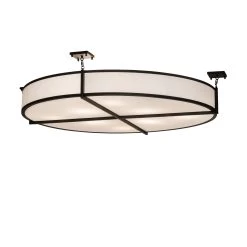 Smythe Craftsman 60 Inch 8 Light Semi Flush Mount By Meyda Lighting