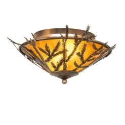 Pine Branch 20 Inch 2 Light Flush Mount By Meyda Lighting
