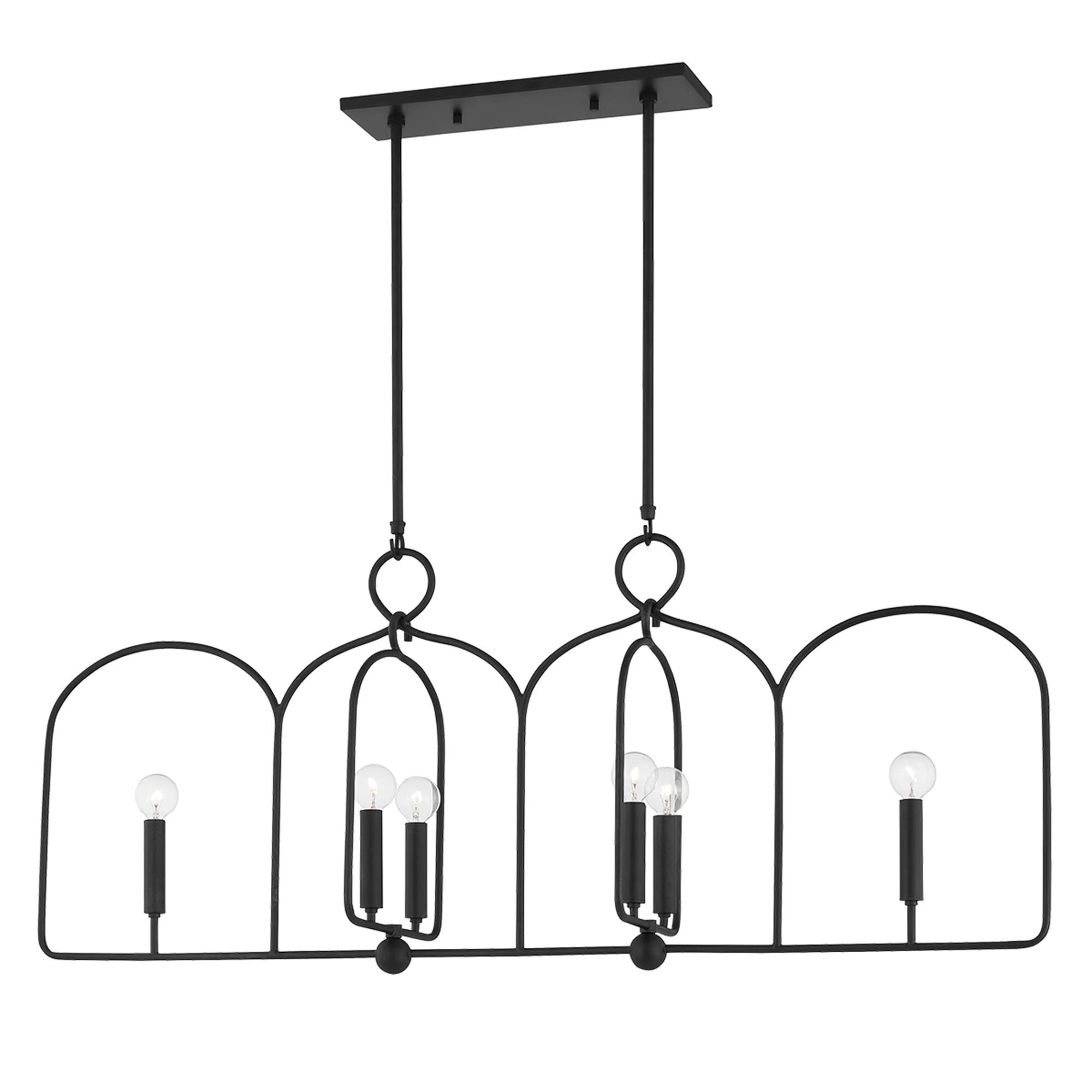 Mallory 45 Inch 6 Light Linear Suspension Light By Mitzi