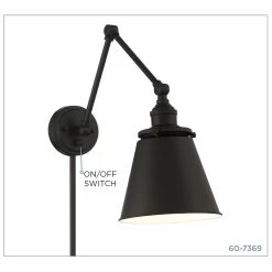 Bayard Wall Swing Lamp By Nuvo Lighting - Clearance Special