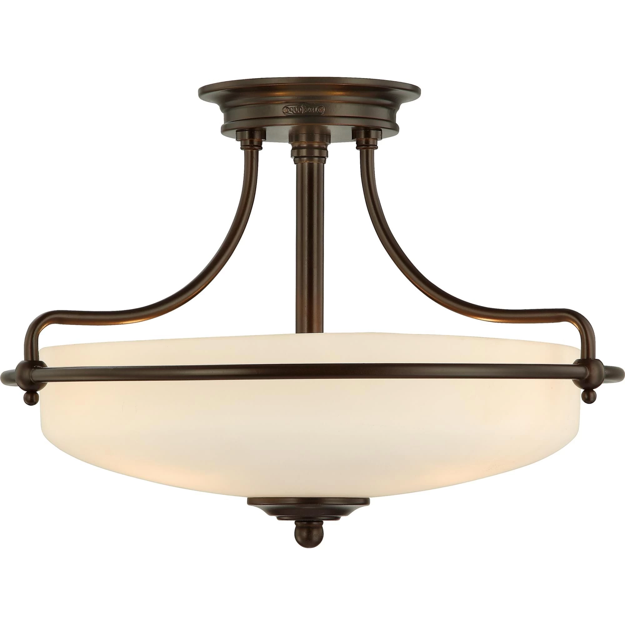 Griffin 17 Inch 3 Light Semi Flush Mount By Quoizel - Image 4