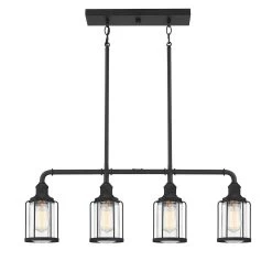 Ludlow 33 Inch 4 Light Linear Suspension Light By Quoizel