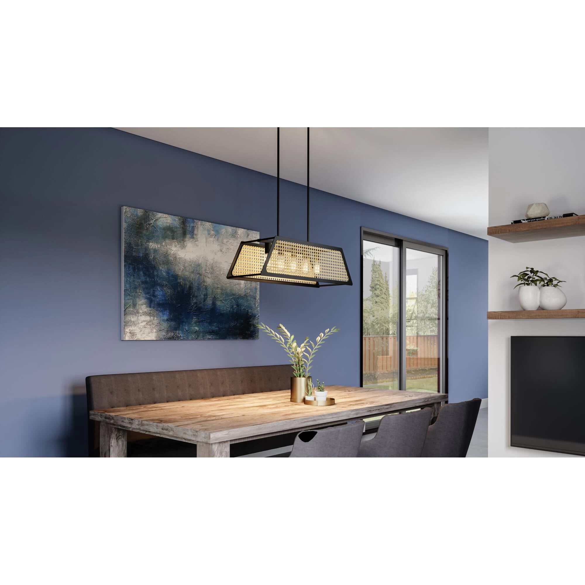 Syrah 36 Inch 5 Light Linear Suspension Light By Quoizel - Image 19