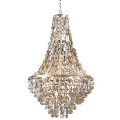 Capri Abalone Shell 25 Inch 6 Light Chandelier By Regina Andrew