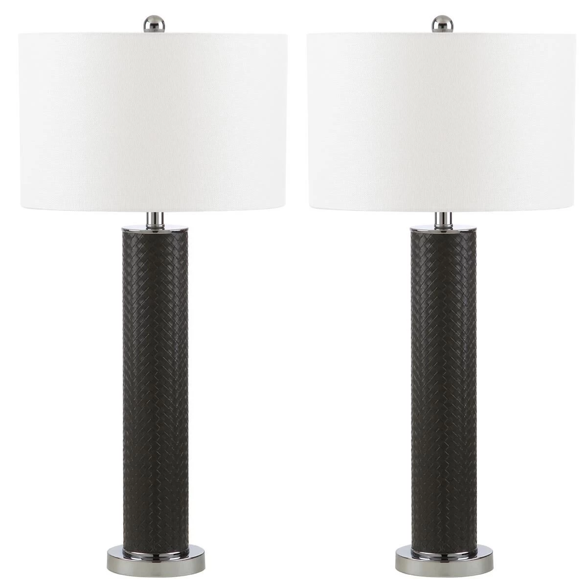 Ollie Faux Woven Leather 31 Inch Set Of 2 Table Lamps By Safavieh