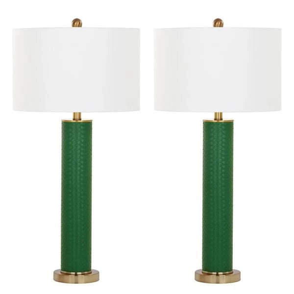 Ollie Faux Woven Leather 31 Inch Set Of 2 Table Lamps By Safavieh - Image 5