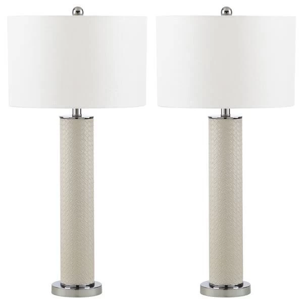 Ollie Faux Woven Leather 31 Inch Set Of 2 Table Lamps By Safavieh - Image 11