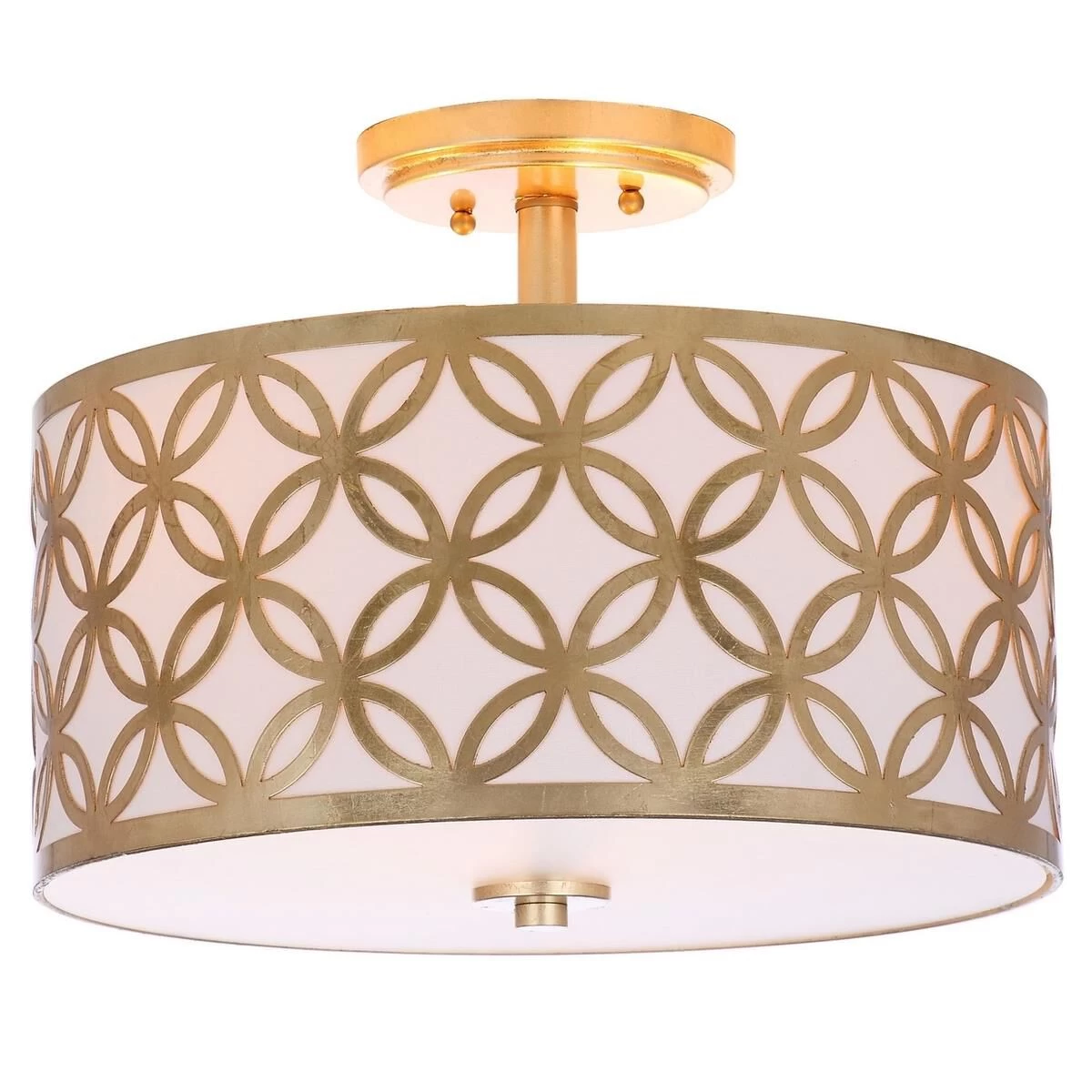 Cecily Leaf Trellis 15 Inch 3 Light Semi Flush Mount By Safavieh - Image 5