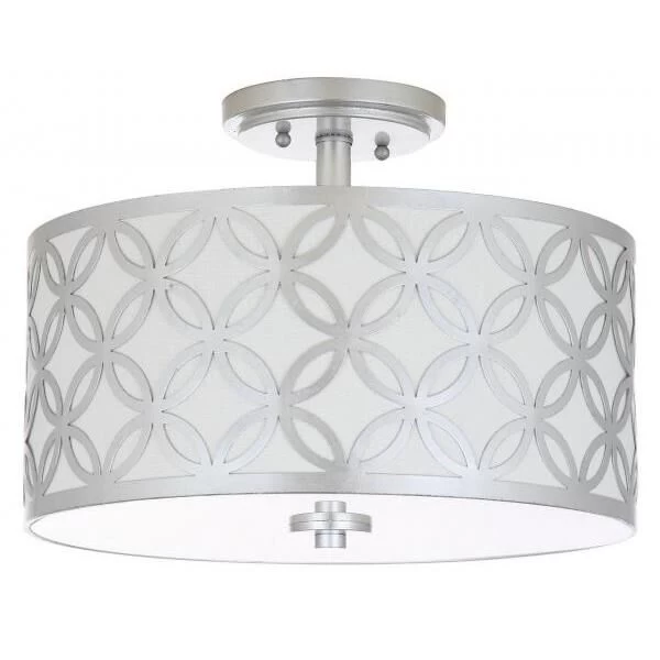 Cecily Leaf Trellis 15 Inch 3 Light Semi Flush Mount By Safavieh - Image 2