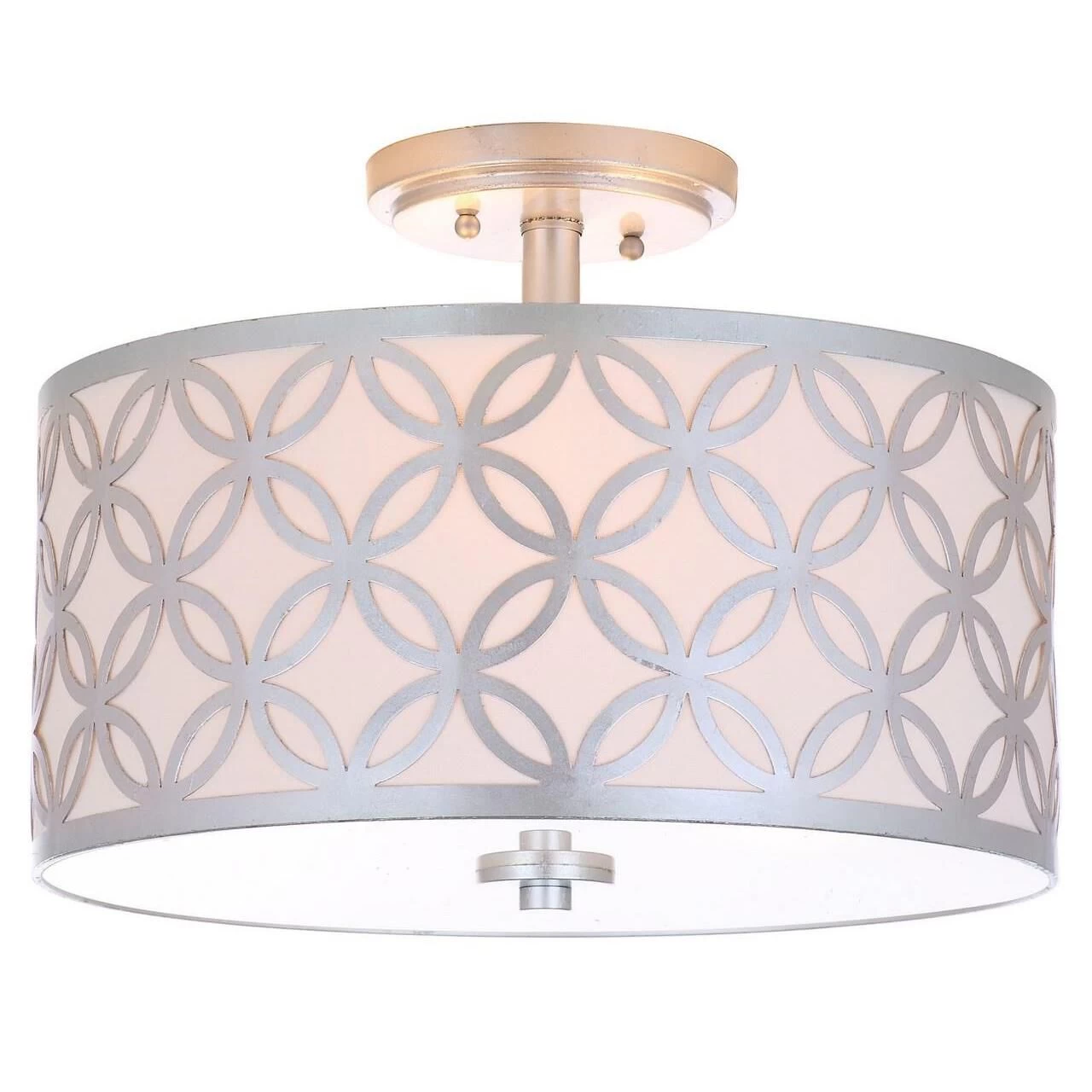 Cecily Leaf Trellis 15 Inch 3 Light Semi Flush Mount By Safavieh - Image 4