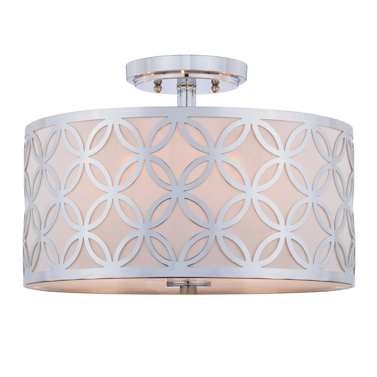 Cecily Leaf Trellis 15 Inch 3 Light Semi Flush Mount By Safavieh - Image 9