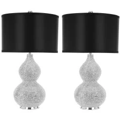 Nicole Bead Base 24 Inch Set Of 2 Table Lamps By Safavieh