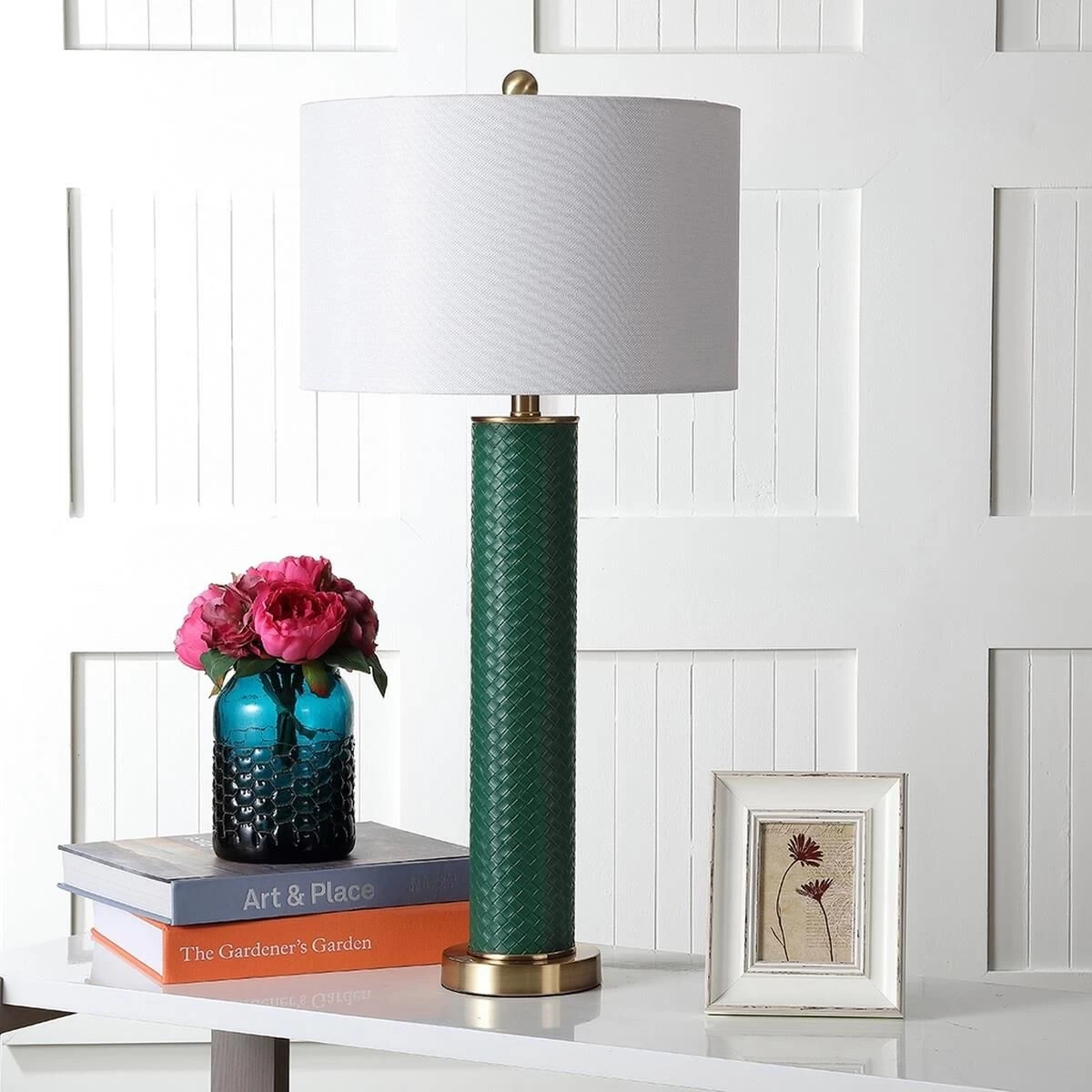 Ollie Faux Woven Leather 31 Inch Set Of 2 Table Lamps By Safavieh - Image 3