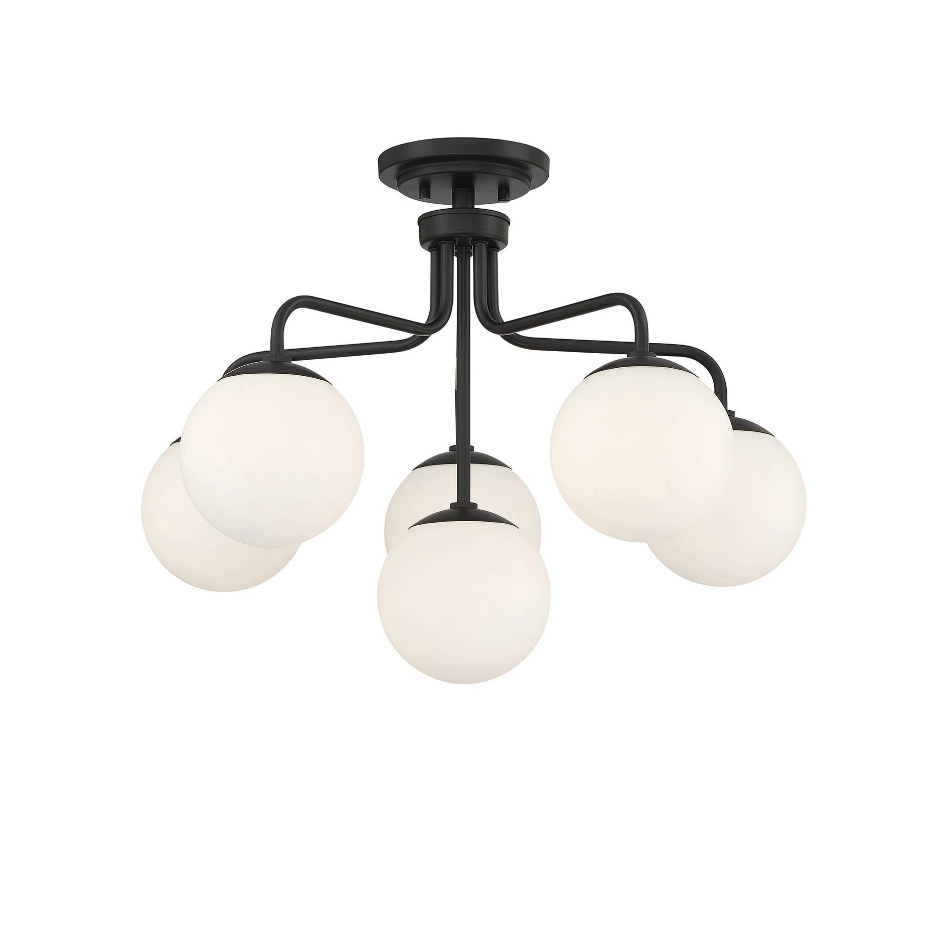 Marco 24 Inch 6 Light Semi Flush Mount By Savoy House - Image 9