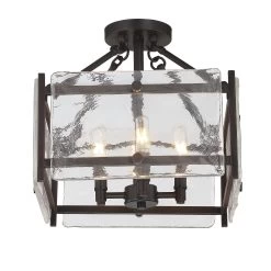 Brian Thomas Glenwood 14 Inch 4 Light Semi Flush Mount By Savoy House