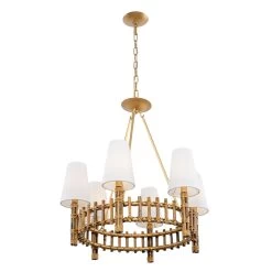 Nevis 26 Inch 6 Light LED Chandelier By Varaluz