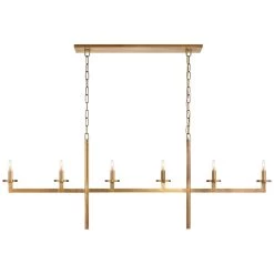 Kelly Wearstler Liaison 217 Inch 6 Light Linear Suspension Light By Visual Comfort Signature Collection