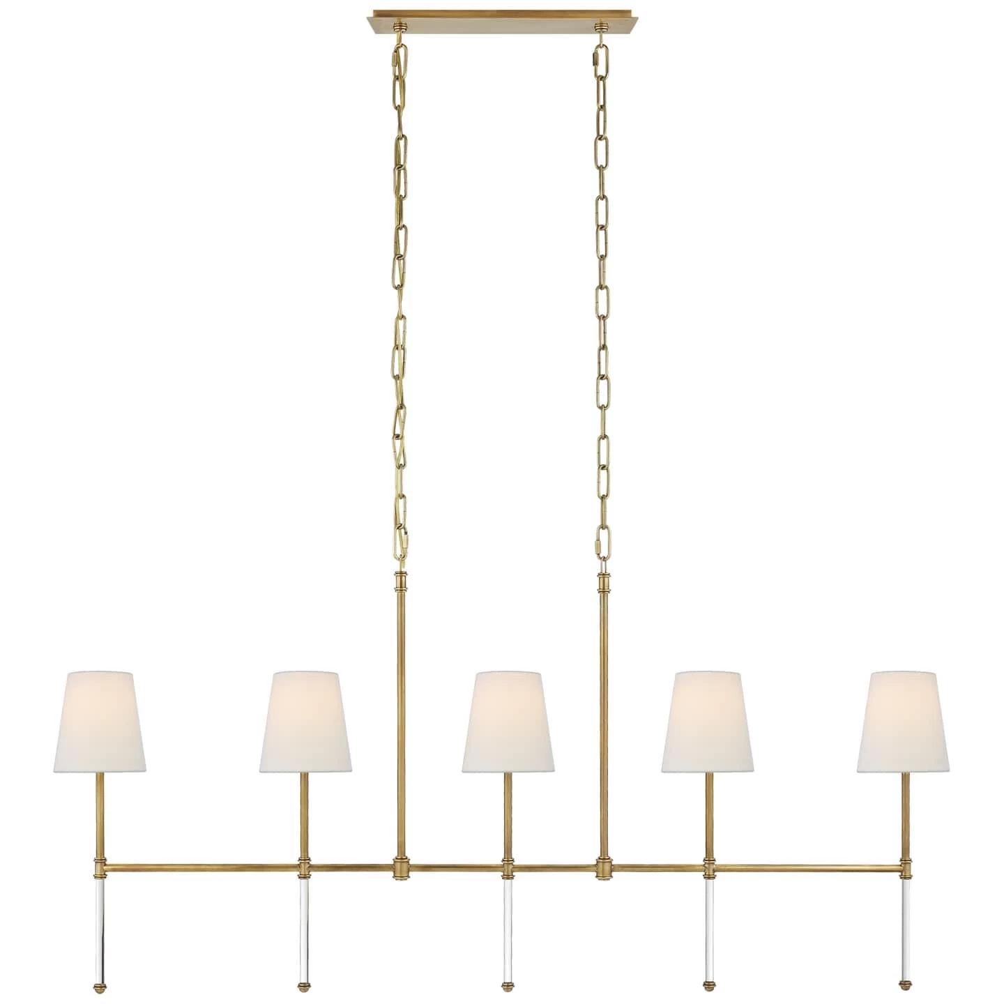 Suzanne Kasler Camille 53 Inch 5 Light Linear Suspension Light By Visual Comfort Signature Collection - Image 5
