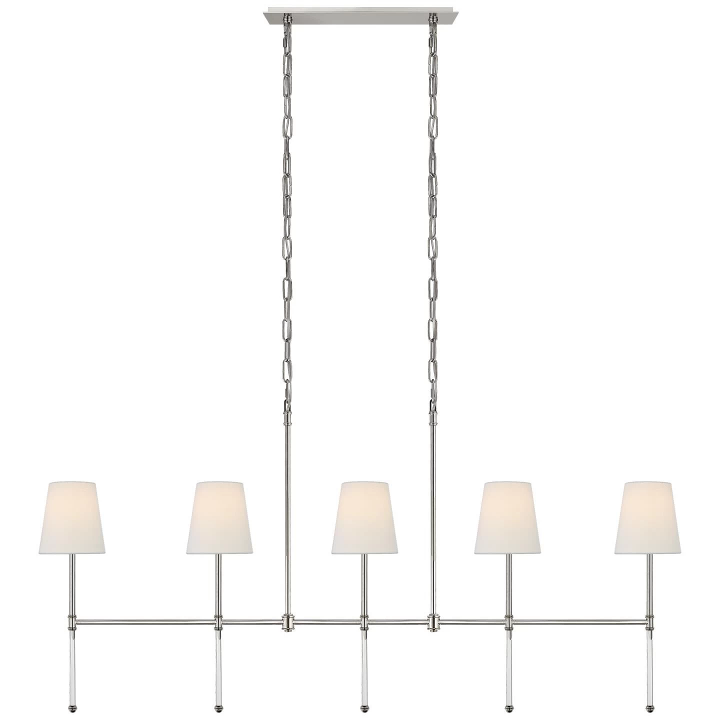 Suzanne Kasler Camille 53 Inch 5 Light Linear Suspension Light By Visual Comfort Signature Collection - Image 4