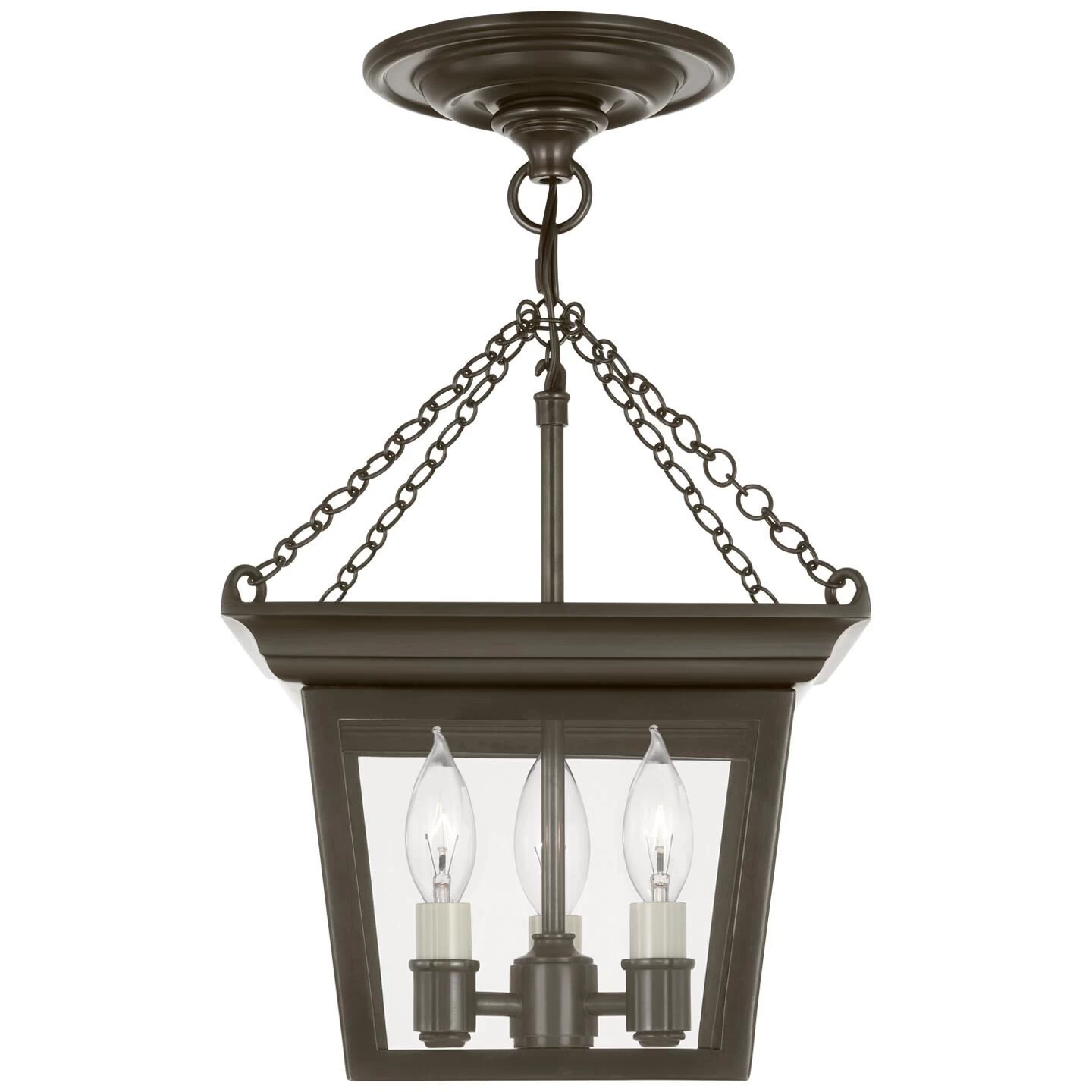Chapman & Myers Cornice 9 Inch 3 Light Semi Flush Mount By Visual Comfort Signature Collection - Image 4