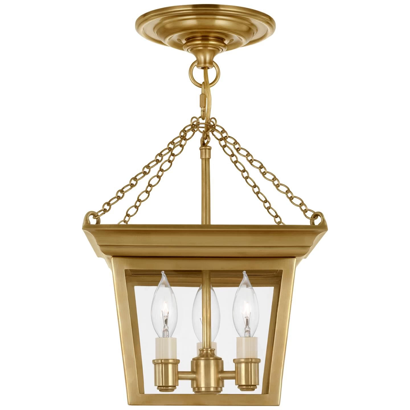 Chapman & Myers Cornice 9 Inch 3 Light Semi Flush Mount By Visual Comfort Signature Collection - Image 2